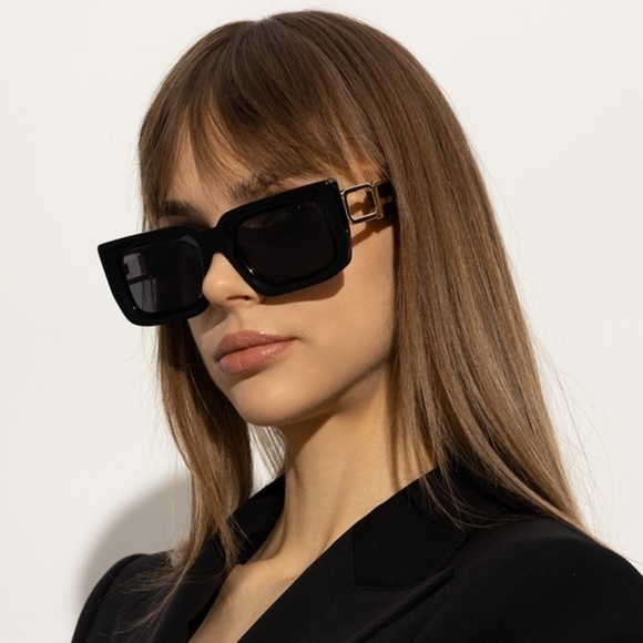NWT Off-White Black Rectangle 55mm Sunglasses